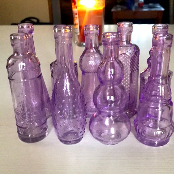 bulk paradise Accents Vintage Bulk Paradise Small Purple Bud Vases